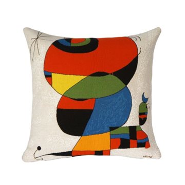 Poulin design Miro pude (8717), Femme, oiseau, étoile (extrait n°1), 45x45 cm 